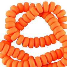 Polymer beads rondelle 7mm - Orange